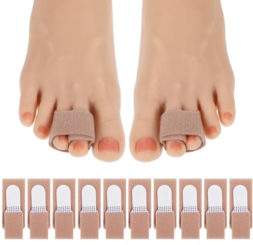 Wanmu 10 correctores de dedos en martillo, reutilizables, corrector de dedos en martillo, férulas para dedos torcidos, curvos y curvos