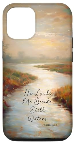 He Leads Me Beside Still Water Psalm 23 Christian Case for iPhone 12/12 Pro