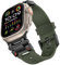 ZXZZNO Para Apple Watch Ultra 2 Band 49mm Para Apple Watch Band Series 9/8/SE2/7/6/SE/5/4/3/2/1 45mm/44mm/42mm Banda conectora de metal duradera, banda de repuesto deportiva de TPU resistente(Green -