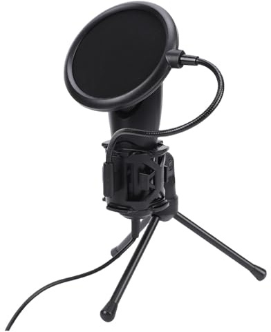 YUEHISY USB-Mikrofon für PC-Spiele, RGB-Kondensatormikrofon mit Rauschunterdrückung und Stativ-Pop-Filter, für Gamer-Streaming, Podcast-Singen