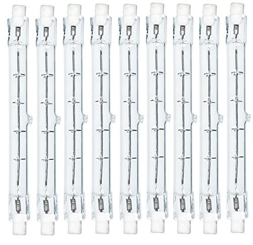 NCC-Licht 10 x Eco Halogen Leuchtmittel Halogenstab R7s 230V 118mm warmweiß dimmbar (150)