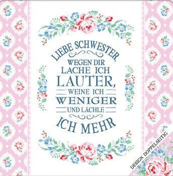 Cook Shop Geschirrtuch - Liebe Schwester, Wegen Dir, 200 G