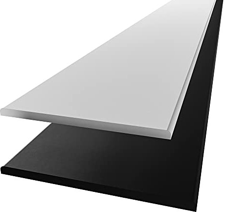 A+H Rammschutz Kantenschutz Wandschutz Schutzleiste (1000x192x10mm, Weiß)
