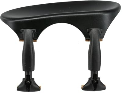 Wittner Chinrest, centre-mounted chinrest Violin 3/4, high-tech plastic, anatomically shaped, allergy-tested, without screwdriver, black, Made in Germany, 253221