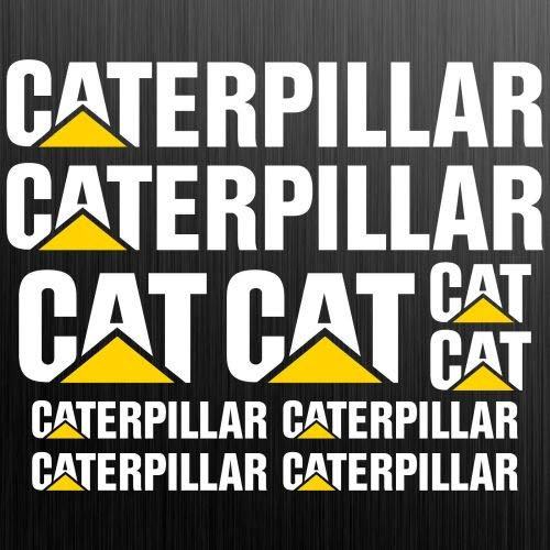 myrockshirt CaterpillarAufkleber CATAufkleber XXL Aufkleber Sticker Bagger Excavator 10 Stücke ca.30cm Aufkleber Autoaufkleber Sticker Decal ohne Hintergrund UV&Waschanlagenfest
