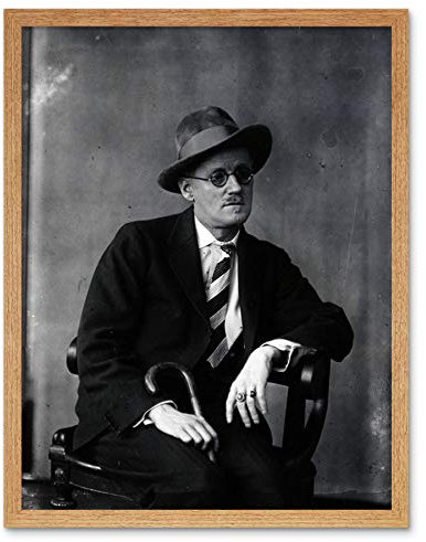Artery8 Abbott Portrait James Joyce Schriftsteller sitzend Gerahmter Druck 30x40 cm