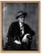 Artery8 Abbott Portrait James Joyce Schriftsteller sitzend Gerahmter Druck 30x40 cm