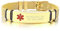 XUANPAI TYPE 1 DIABETES Edelstahl Gold Armband Armband Medical Alert Notfall Link ID Armband einstellbar für Unisex