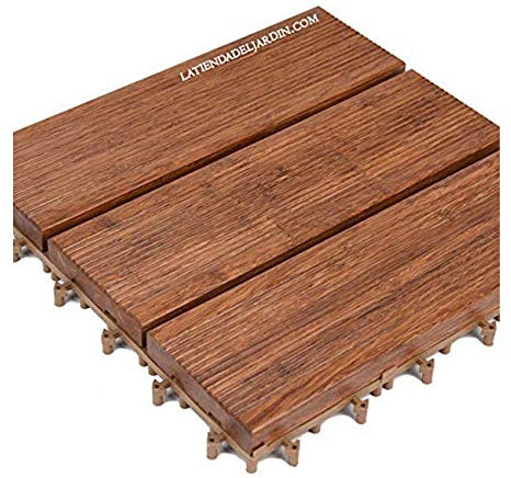 Suinga. Pack 11 x BALDOSA JARDIN COMPOSITE 30x30 cm y 2mm. Altamente decorativas, válidas tanto para interiores y exteriores.