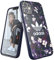 adidas Hülle entworfen für iPhone 12 Mini 5.4, Fallgetestete Hüllen, stoßfest, erhöhte Kanten, Original Snap Case Schutzhülle, Blumen/Lila/Marineblau