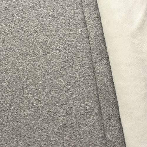 STOFFKONTOR Alpenfleece Sweatshirtstoff Stoff - Öko-Tex Standard 100 - Meterware, grau meliert - zum Nähen von Sweatshirts, Pullovern, Kuschelanzügen, Decken uvm.