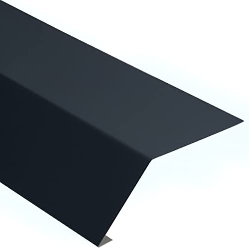 Parotec, Traufblech, leitet Regenwasser vom Dach zur Rinne, Aluminium, Länge 1 m, Kantenlängen 13/70/117, Graphit