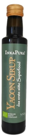InkaPura® Bio Rohkost Yacon-Sirup 350 g | ballaststoffreiche Zuckeralternative | niedriger Glyk. Index | 100% natürliche Süße