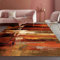 makeups1 Modern Designer Teppiche Wohnzimmer Kurzflor Teppich abstrakte Kunst Ölgemälde rot gelb 120 x 180 cm