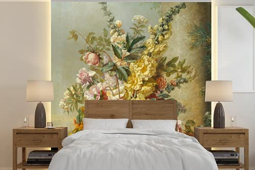 Selbstklebend Tapete Wandpapier Wandaufkleber Fototapete Tapeten Wanddeko 220x220 cm Große Vase mit Blumen - Josep Mirabent - Gemälde