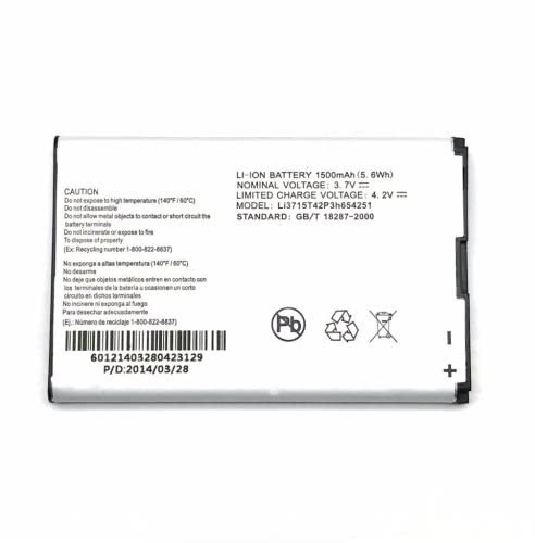 Audiosystem Batteria Compatibile Per Zte Per Blade Mf30 Mf60 Mf61 Mf65 1500mah Li3715t42p3h654251