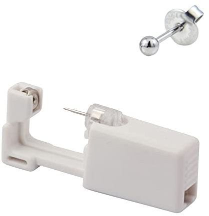 Ohrpiercing-Set, 2 Stück, keine Schmerzen, professionelles Selbst-Ohr-Piercing-Stecker-Ohrstecker, Einweg-Safety-Ohr-Nasen-Piercing-Werkzeuge, einfach zu verwendende Ohr-Piercingpistole, Werkzeug mit