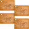 DuneDesign Set de 4 Planches à Steak en Bambou - Bois Massif 33x23cm Épais 20mm avec Rigole pour Jus