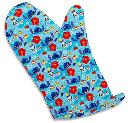 Disney Lilo & Stitch Kitchen Oven Mitt Pot Holder | Thick Heat-Resistant Glove For Cooking