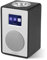 LEMEGA CR4 DAB/DAB+ und UKW Digitalradio,Bluetooth Lautsprecher, DAB Radio,Doppelwecker,Küchen/Schlaf/Snooze Timer,Farbdisplay,Kopfhöreranschluss,Holzoptik,Netzbetrieb - Schwarz