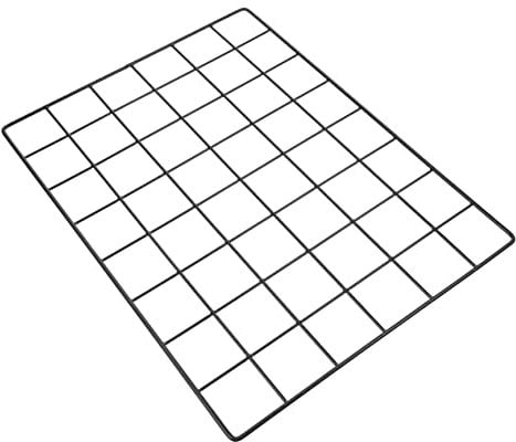 HOMSFOU Wall Grids Picture Shelf for Panel Photos Memo Boards Crafts Board Notice Metal Holder Organiser Iron Photo Frame Pictures Display Organizer Wire Mesh Postcards Square Wall-mount
