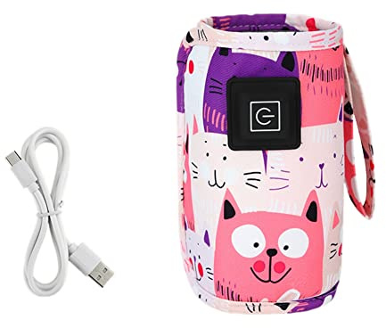 Ruelen Travel Stroller Insulated Bag Portable Baby Nursing Heater for Infant Outdoor Winter -Pink
