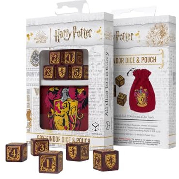 Q-Workshop Harry Potter - Gryffindor Dice & Pouch, Rot