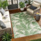 Livabliss Outdoor Teppich wetterfest, Mersin - In und Outdoor Teppich für Balkon 80x150 cm, Terrasse, Garten, Küche - Outdoor Teppich Boho Style, Teppich für draußen - Teppich Elfenbein und Grün
