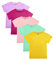 Nutria T-Shirt Bambino e Ragazzi 100% Cotone Pacco da 5 Tee Shirt Ragazzo e Ragazza Manica Corta Estate Top Unisex Tinta Unita Vari Colori Rosa/Viola/Rosa Chiaro/Verde Menta/Arancio Chiaro 12-13 Anni