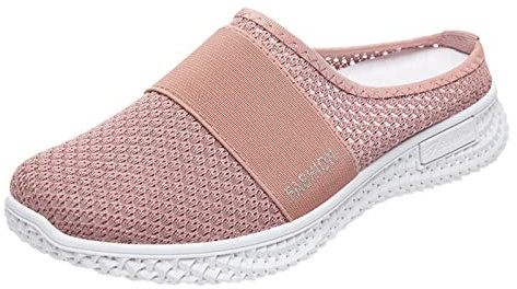 Clogs Damen Mit Fussbett, Vorne Geschlossen Outdoor Deichmann Schuhe Orthopädische Schuhe Sommer mit Leichter Sohle Gesundheitsschuhe Atmungsaktiv Mesh Pantoletten Diabetic Air Cushion Hausschuhe