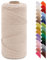 LEREATI Makramee Garn 2mm x 150m Häkeltasche Kordel Geflochten Baumwollgarn Baumwollkordel Natur Makramee Seil Häkelgarn für Handtasche, Wandbehang, Hängepflanze, Vorhang, Geschenk (Beige)