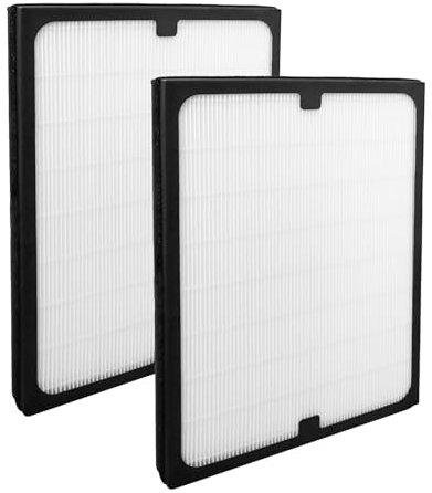 2 Pack Classic 200 Series Particle Filter Compatible With Blueair Classic 280i, 203, 203 Slim, 205, 270E, 270E Slim Air Puri-fier, H13 HEPA Filter and Combination Particle Carbon Replacement Filter