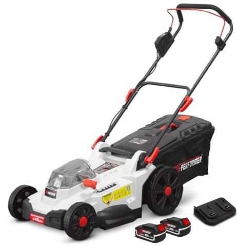 Tondeuse Rechargeable 2 X 20V Max 43 cm avec Batteries 4Ah et Chargeur Double - X-Performer