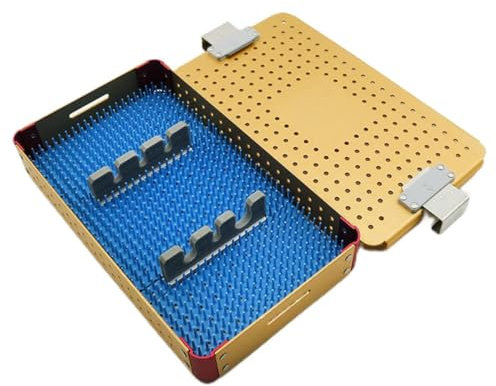 HUANGHAIQIU Caja de esterilización de Instrumentos de aleación de Aluminio, Caja de Bandeja de esterilización médica, Caja de Cesta de Bandeja de desinfección, para Instrumentos quirúrgicos,B