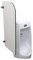Urinal Trennwand Holz 400x900mm, grau Ecke Gebogen, Wandmontierte Trennwand für Urinal
