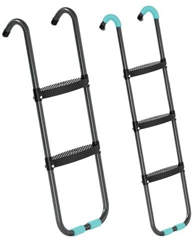 Foway Trampoline Ladder 6FT-16FT Trampoline Steps Trampoline Climber Trampoline Slide Sports Equipment Trampoline Accessories Fits Most Standard Round And Rectangular Trampolines