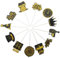 MUSISALY 24St Kuchenfahnen Happy New Year Kuchendeckel 2024 Frohes neues Jahr Kuchendeckel frohes neues jahr kuchen topper Kuchenzahnstocher Kuchenpicks für die Party Kucheneinlagen Papier