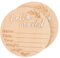 ANDRESLAD 2piezas Placa De Anuncio De Nacimiento De Madera Redonda Para Bebés De Decoración De Habitación Infantil y Accesorios Fotográficos Para Recordar Momentos Especiales De Recién