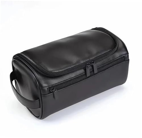 Fyriswho Trousse de Toilette Voyage Homme,Accessoires de Toilette Sac de Rasage,Sac de Makeup Toilette Imperméable, Sac Rangement Cosmétique pour Voyage Gym Business et Vacance,Noir