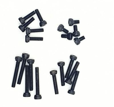 M2x4 DIN912 Zylinderkopfschraube Stahl 10,9 schwarz brüniert rcbay Gewindeschrauben 50 Stück Innensechskant M2