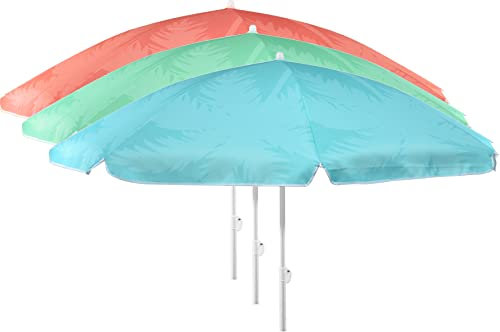 matrasa Sonnenschirm Beach - Strandschirm höhenverstellbar & knickbar - UPF30+ - Ø: 155 cm H: 195 cm Rosa