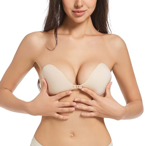 Reggiseno per Reggiseno in Silicone con Pasta Senza Traccia Che Raccoglie Donne Imbottitura Costume da Bagno Up Reggiseno Sostegno (A, M)