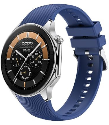 QJONSIU Armband für OnePlus Watch 3, [Atmungsaktives] Weiches Silikonband, Hautfreundlich, Tang-Schnallen-Design, Uhrenarmband für OnePlus Watch 3-Blau