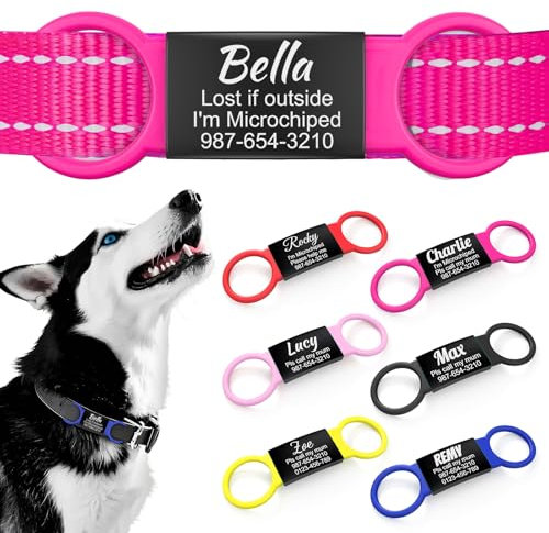 Leise personalisierte Hundemarken – Hundemarke mit Gravur, elastische Medaillen aus Silikon für Hunde und Katzen, verschiedene Halsbänder für große, mittlere und kleine Haustiere
