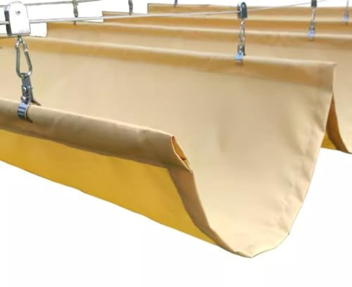 Kit di ricambio per tenda da sole per pergola retrattile impermeabile personalizzato per patio esterno per veranda e cortile Copertura ondulata a filo giallo antipioggia