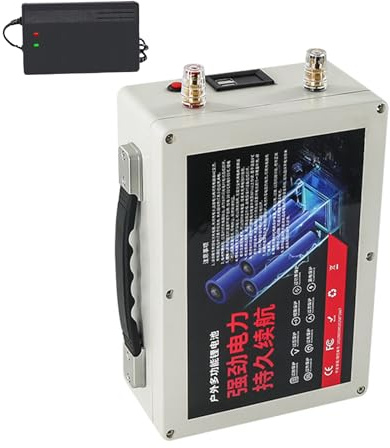 HJGHY 12v,80Ah, Tragbares Kraftwerk 12 V 10 Ah 15 Ah 20 Ah 30 Ah 40 Ah 50 Ah 60 Ah 80 Ah 100 Ah Wiederaufladbarer Lithium-Akku mit großer Kapazität und Ladegerät