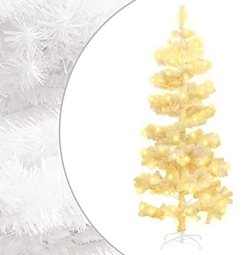 HaoChrymec Spiral-Weihnachtsbaum mit Beleuchtung, 150 cm, PVC, Spiralform Design, 8 Lichteffekte, Weihnachtsbaum mit Beleuchtung, Weihnachten Deko, Für Innenbereich, Weiß, 80 cm Durchmesser