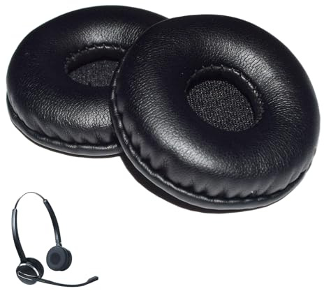 50mm Kopfhörer Ohrpolster Ersatz für Jabra Pro 9400/9450/9460/9470/925/929/930 Headset, Aufsätze & Überzug für Jabra Biz 2400/2400II/1500/GN2000/UC Voice 550, Komfortschaum Ohrpolster Kopfhörer