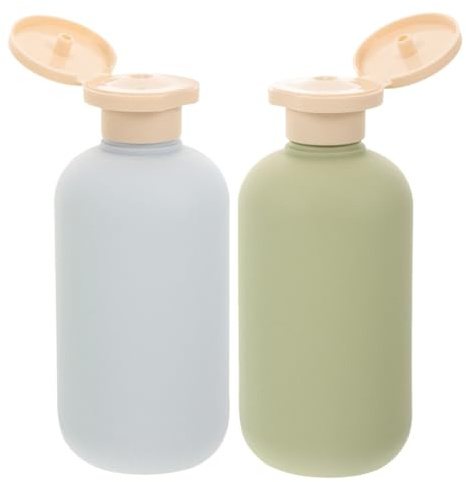 2 Flacons pour Shampoing 300ml en Pe, Bouteilles de Voyage pour Toilette | Flacon Pompe Vide 250ml, Bouteilles Distributrices de Salle de Bain, Format Portable
