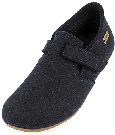 HAFLINGER Everest Focus Filzpantoffel Hausschuh mit verstellbarem Riemen